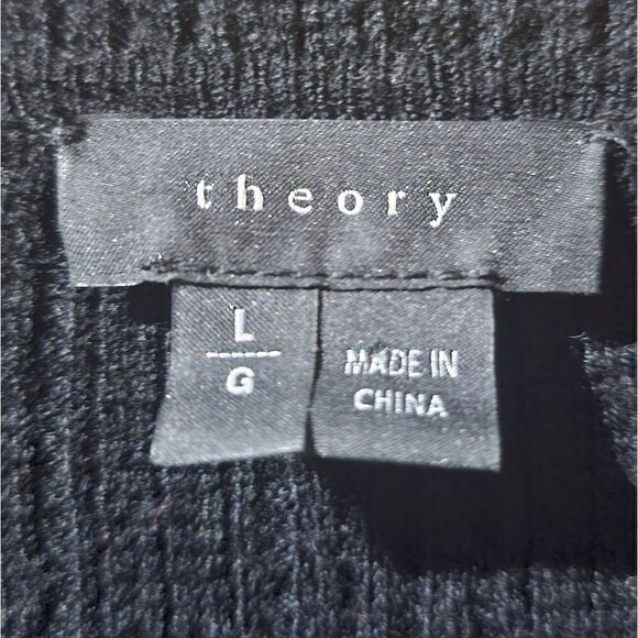 THEORY Evian Stretch Chloh Wool Knit Sweater Dress - Size Large - Picture 7 of 8